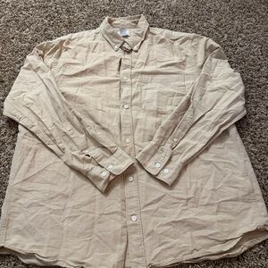 H&M Light Tan Casual button down Shirt